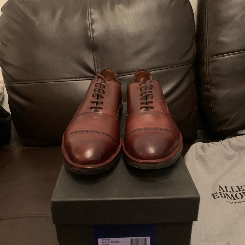 NIB Allen Edmonds 5th Ave w Dainite Sole - Dark Chili - 10.5D